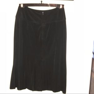 Chanel silk skirt.   Kick pleat skirt. Black